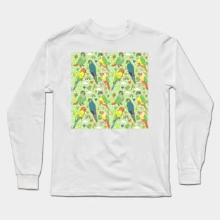 Colourful Conures Pattern Long Sleeve T-Shirt